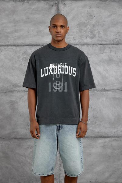 NOMARC Smoked Luxuruous Printed Washable Oversize Tshirt