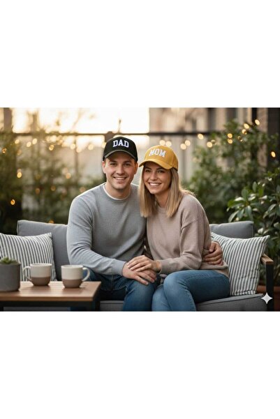 Betülce Set de pălării pentru cuplu cu mesajul „Mamă Tată” – 2 pălării combin...