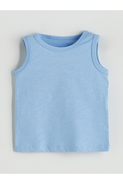 LC Waikiki قميص داخلي أساسي للأولاد من مجموعة ميرال باللون الأزرق