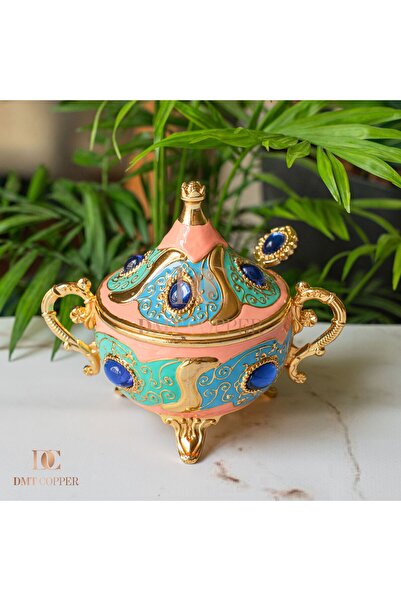 DMT COPPER HOME Gaziantep RENKLİ Zamak Şekerlik Kase yükseklik 11 cm Genişlik...