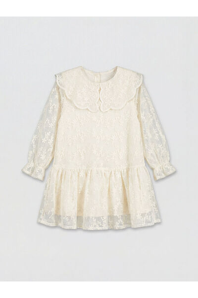 LC Waikiki Rochie florală pentru fete Özmarka Noul sezon guler tip Peter Pan ...