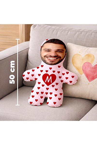 Sevgiliye Özel Harfli Ve Fotoğraflı Esprili Hediye Peluş Oyuncak - 50cm