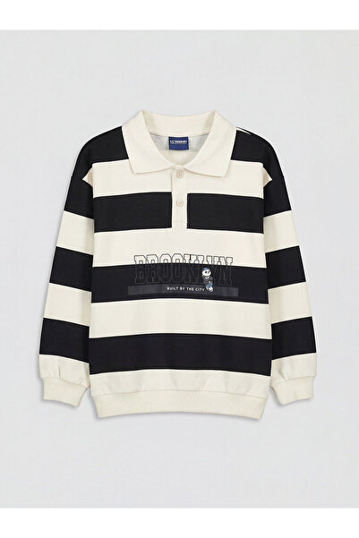 LC Waikiki Özmarka Νέας Σεζόν Polo Yaka με τύπωμα Φούτερ για αγόρια