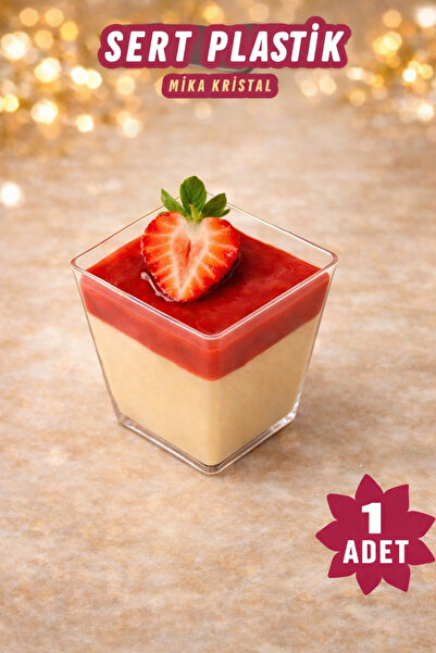 KAREL 200 cc Sert Plastik Mika Kristal Tatlı Kabı