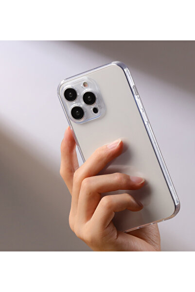 iPhone 15 Pro Şeffaf TPU Kılıf Kamera Lens Korumalı Sararmaya Dayanıklı İnce Esnek