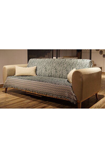 Tfnhometr ZigZag Desen Yeşil Koltuk Örtüsü