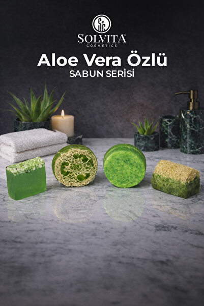 Solvita Cosmetics %100 El Yapımı Aloevera Özlü Sabun Seti | 4’lü Set