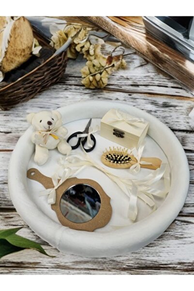 MASSIBEBE Premium Set Cutting Mot, Green Velvet Tray, Wooden Accessories and ...