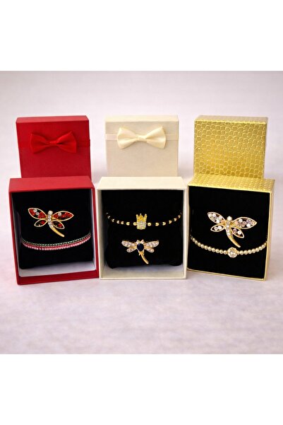 velve Pachet Martisor 3 seturi premium bratara si brosa libelula, ambalate in...