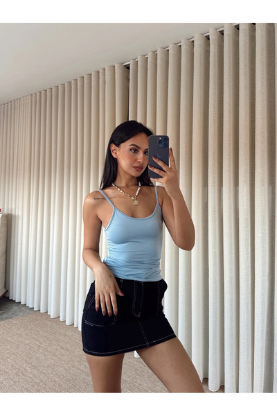 myd Lycra Strap Tank Top - Gray