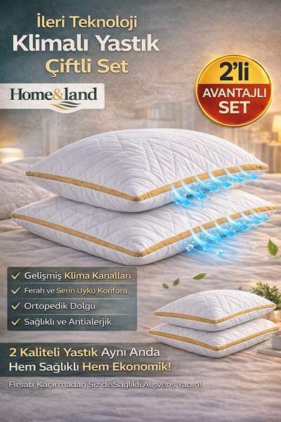 home&lands 2 Adet Klimalı Yastık