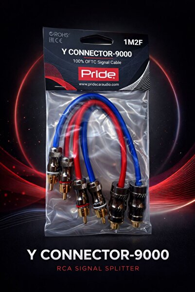 PRIDE Y9000 1M2F %100 OFC BAKIR PROFESYONEL Y KABLO 1 ÇİFT 2 ADET