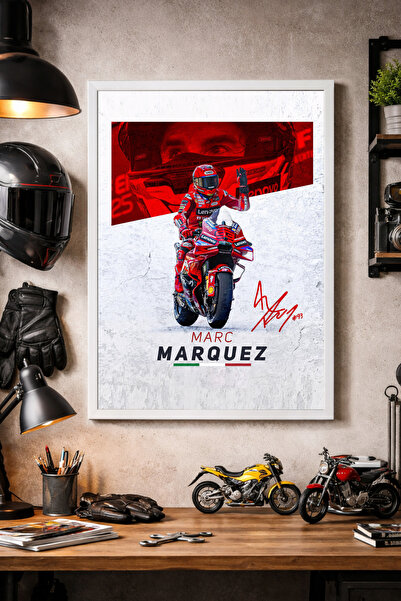 Turkish Riders MM93 MotoGP Ducati / Yüksek Kalite UV Baskı MDF Kırmızı-Siyah-...