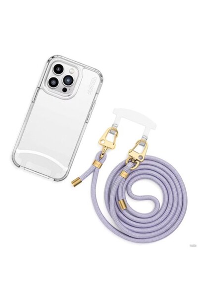 STYLEASH Premium Transparent Case with Detachable Strap for iPhone 15 Pro Max