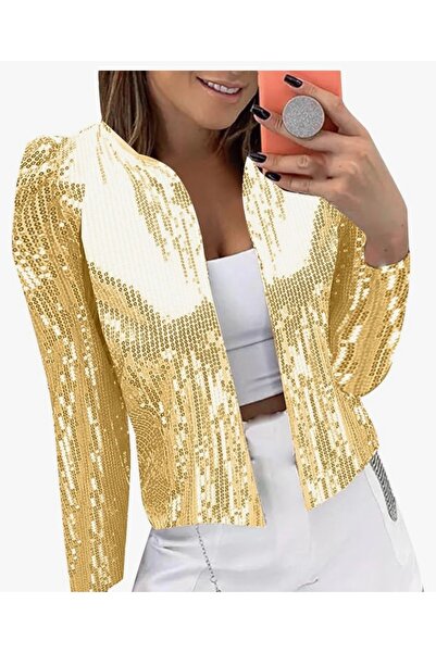 SuElo GOLD PUL PAYETLİ CEKET