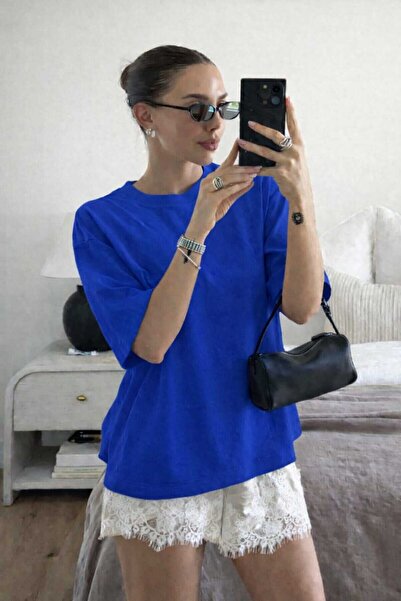 New Shine تي شيرت ساكس أزرق اللون للجنسين