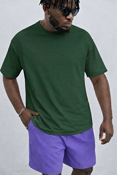 New Shine Solid Color Green Unisex T-Shirt