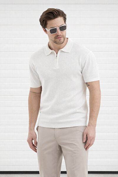 Delpino Πλεκτό Polo Neck Ανδρικό βαμβακερό T-shirt