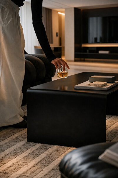 SEVİNÇOĞLU METAL Siyah Metal Orta Sehpa – Modern İskandinav Orta Sehpa | Mini...