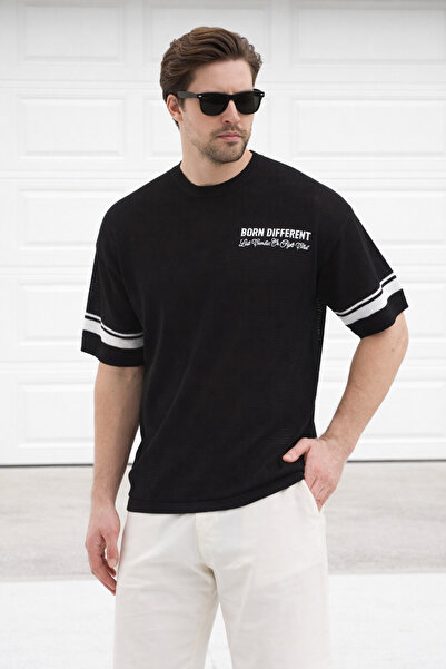 Delpino Crew Neck Knitwear Men's Cotton T-Shirt