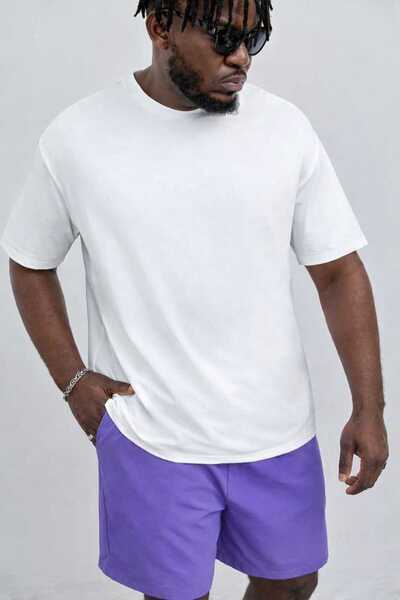 New Shine Solid Color White Unisex T-Shirt