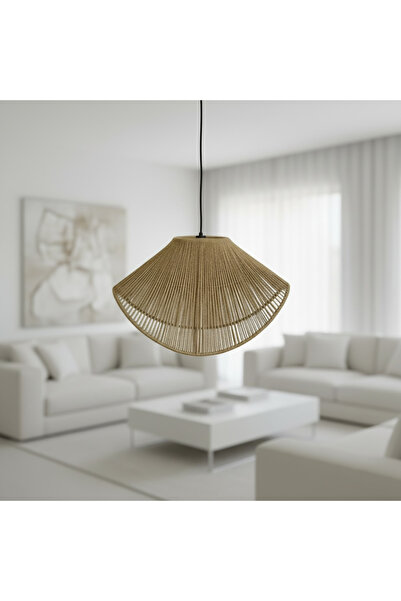 afralya home Jüt Avize Ev Dekorasyonu Aydınlatma Rustik Tarz Bohem Avize Yata...