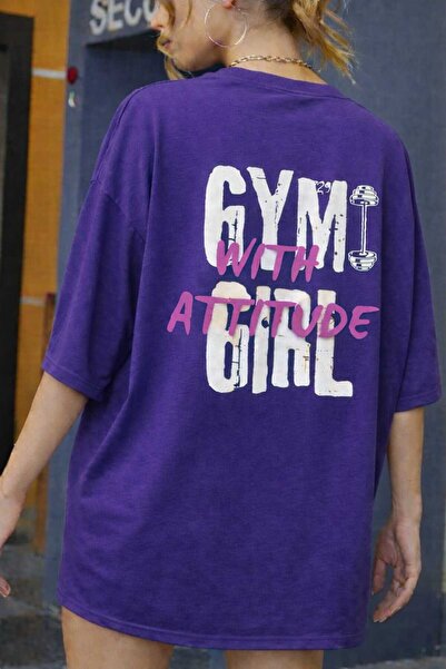 New Shine Gym Girl Printed Purple Unisex T-Shirt