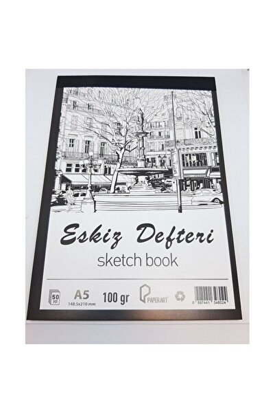 Gerni Kitap دفتر رسم مخيط من PaperArt مقاس 50yp و100gr -A5