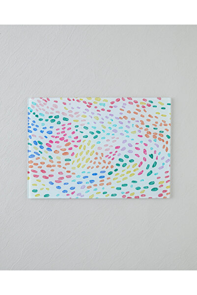 English Home Colourful Joy Cam Kesme Tahtası 25x35 cm Renkli
