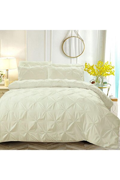 OEM Boho Bed Linen Set 135x200cm, 4 Pieces, Reversible, Light Pink