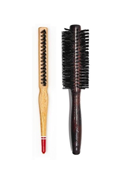 ELİZ BERRA MODA Liva 408& 690 Professional Fireproof Set Bun Hair Brush Set of 2