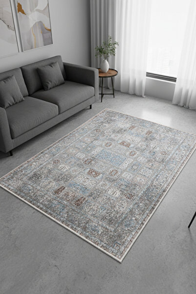 eco concept Oriens Serisi Dijital Baskı Halı Etnik Retro Desen Mutfak Halı Yı...