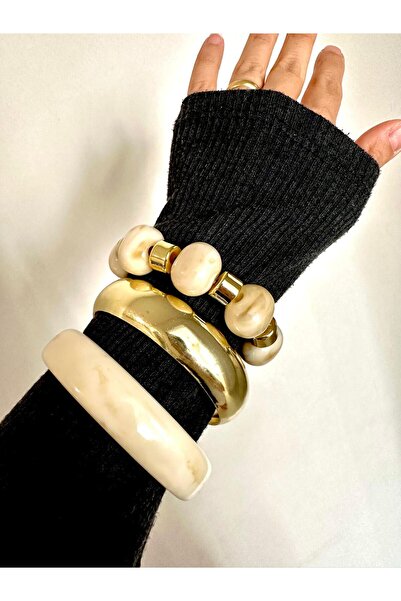 Mua Bijoux Modern Gold Kelepçe ve Kemik Renk Bileklik Kombini