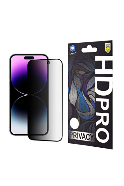 Lito HD Pro Privacy Glass за iPhone 14 Pro Max, черен
