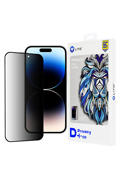 Lito D+ Pro Privacy Glass for iPhone 14 Pro, Black