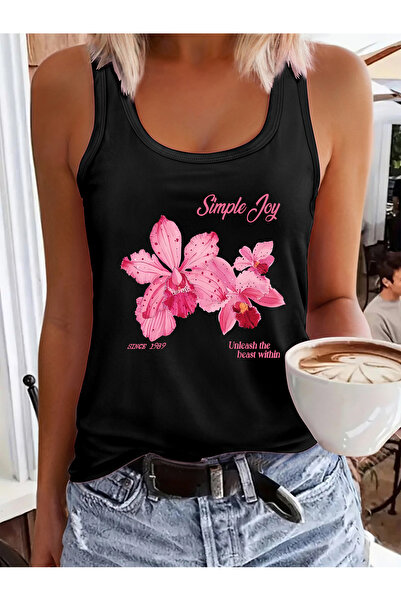 mercoledi Feather Flower Printed Women's Hollow Out Neckline Swimmer T-Shirt ...