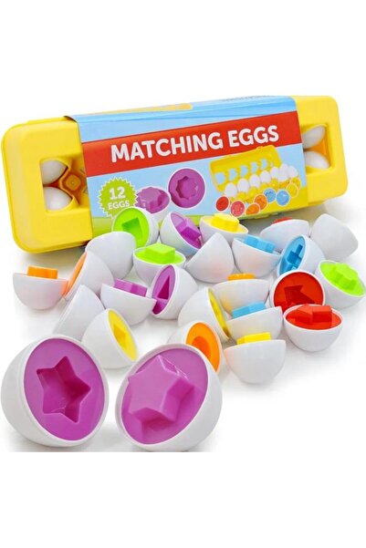 OEM Set educativ ouă din plastic – potrivire forme geometrice, piese mari