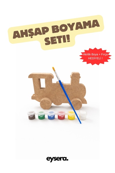 eysera Ahşap Boyama Seti – Çocuk Aktivite & Hobi Oyuncak, Montessori Eğitici Set