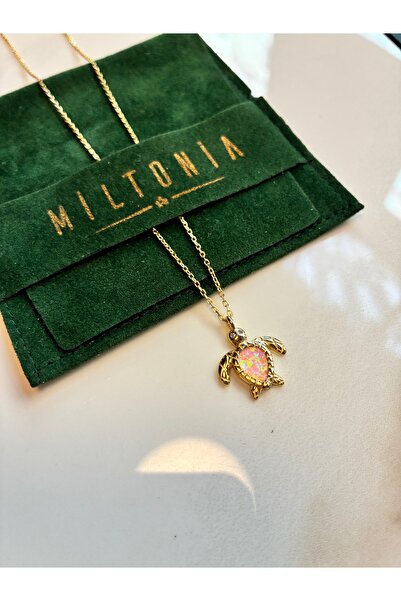 Miltonia 925s Opalli Kaplumbağa Gümüş Kolye