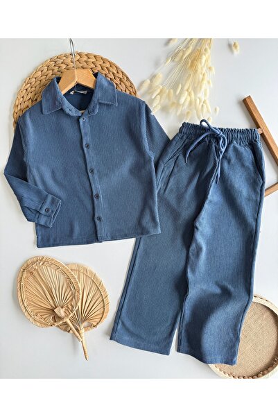 Alvadonna Dark Blue Basic Casual Boys' Suit