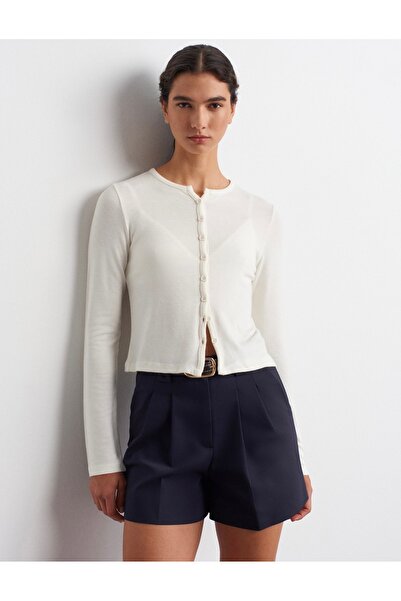 Dilvin Düğmeli ince kısa hırka