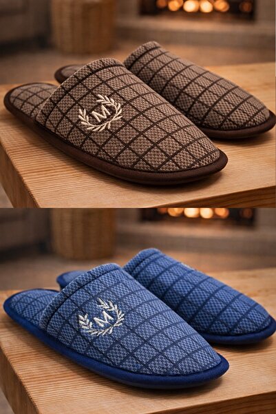 Moda Frato 2-Pack Motif Men's Slippers Home Slippers