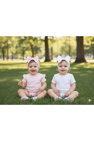 Babygiz 100% Cotton Bow Tie Combed Cotton, Baby Girl Kids Flexible Soft 2-Pie...