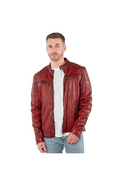 mauritius MMDerry Red Men's Leather Jacket