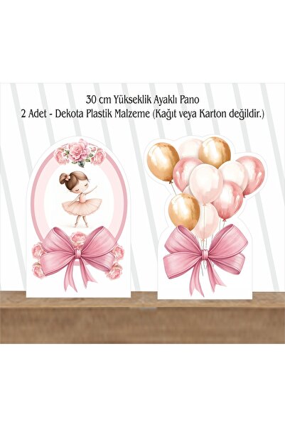 SİYAH PARTİ EVİ Balerin Balonlar Hastane Odası Baby Shower Kız Bebek Ayaklı P...