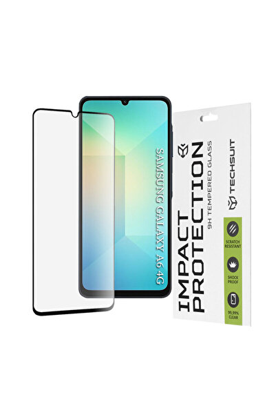 Techsuit Sticlă completă cu adeziv pentru Samsung Galaxy A06 111D, neagră
