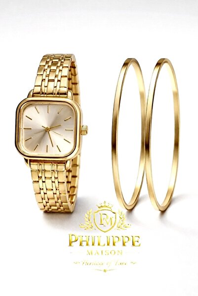 PHİLİPPE MAİSON 2 adet Ajda Bilezik + Kol Saati