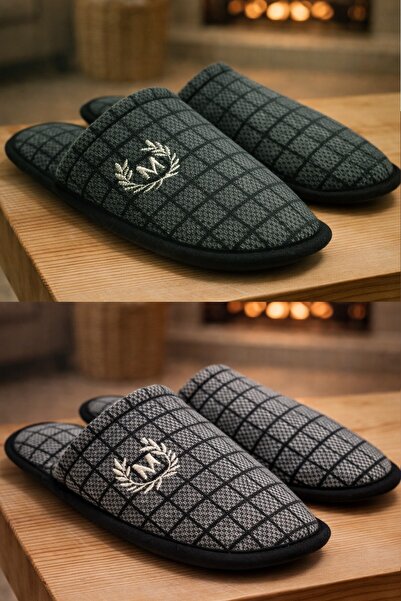 Moda Frato 2-Pack Motif Men's Slippers Home Slippers