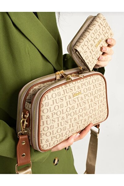 eflanmoda Just Polo 5 Compartment Women's Bag Wallet Combination