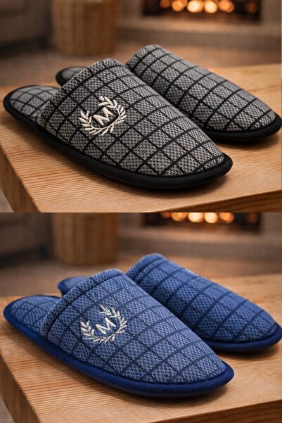 Moda Frato 2-Pack Motif Men's Slippers Home Slippers